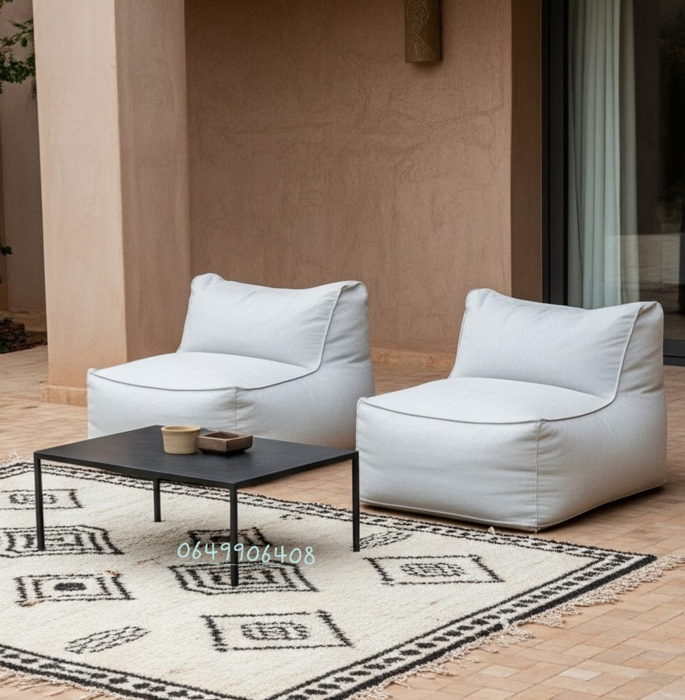 Fauteuil Pouf Lounge Extérieur – Design Confortable et Élégant