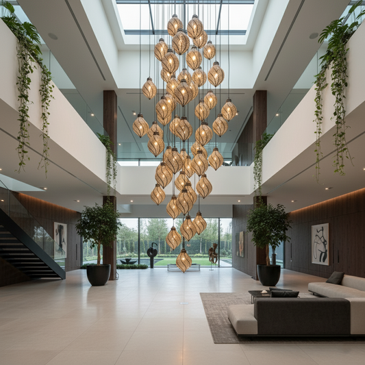 Suspension moderne en laiton – Lustre design haut de gamme